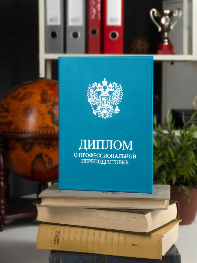 Обложка для диплома о профессиональной переподготовке — фото 1